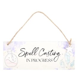 Spell Casting in Progress Hanging Sign