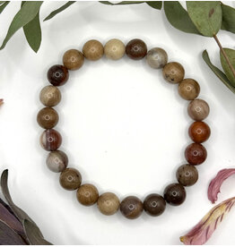 Bead Bracelet 8mm - Black Moonstone