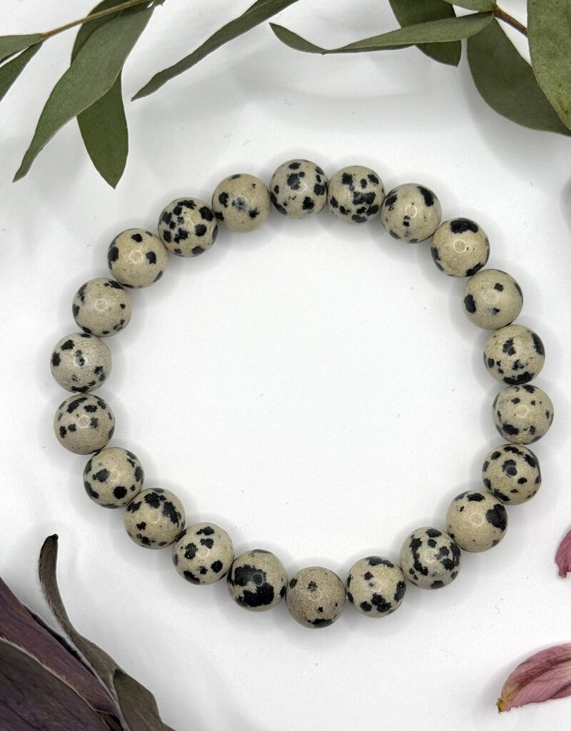 Bead Bracelet 8mm - Dalmatian Jasper