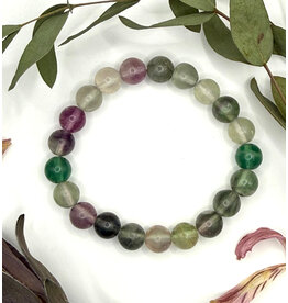Bead Bracelet 8mm - Rainbow Fluorite