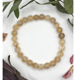 Bead Bracelet 8mm - Rutilated Quartz
