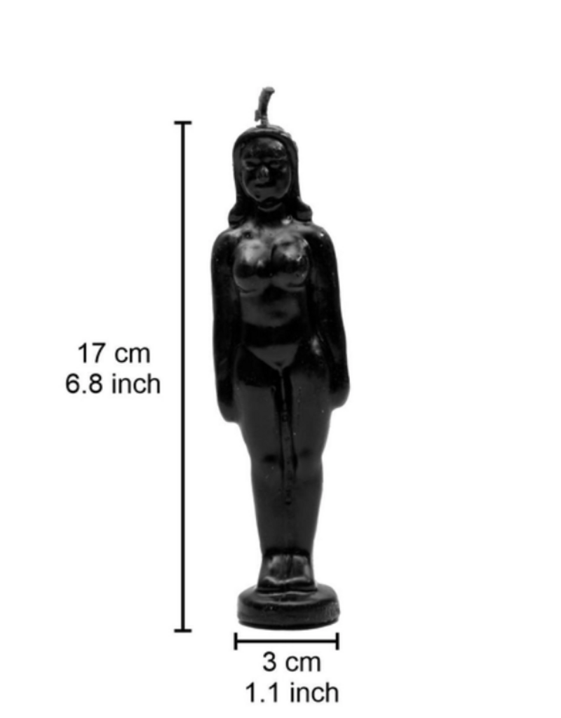 Woman Figure Candle Black