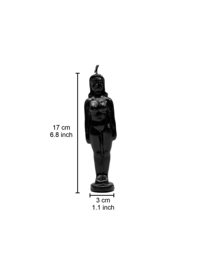 Woman Figure Candle Black