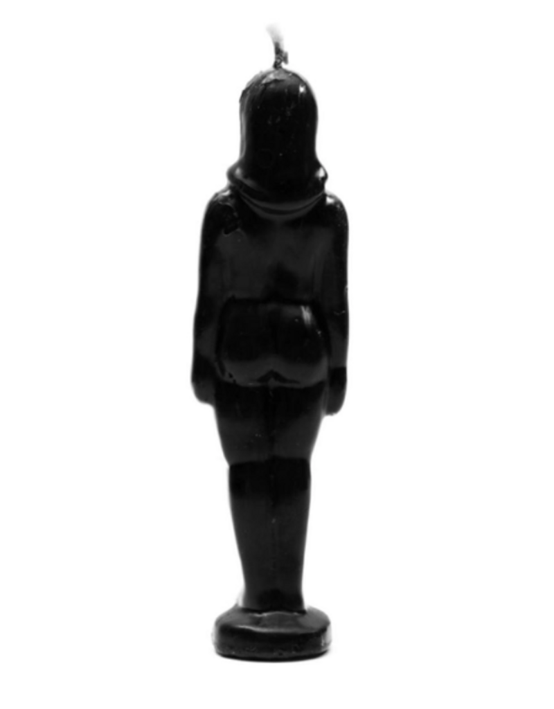 Woman Figure Candle Black