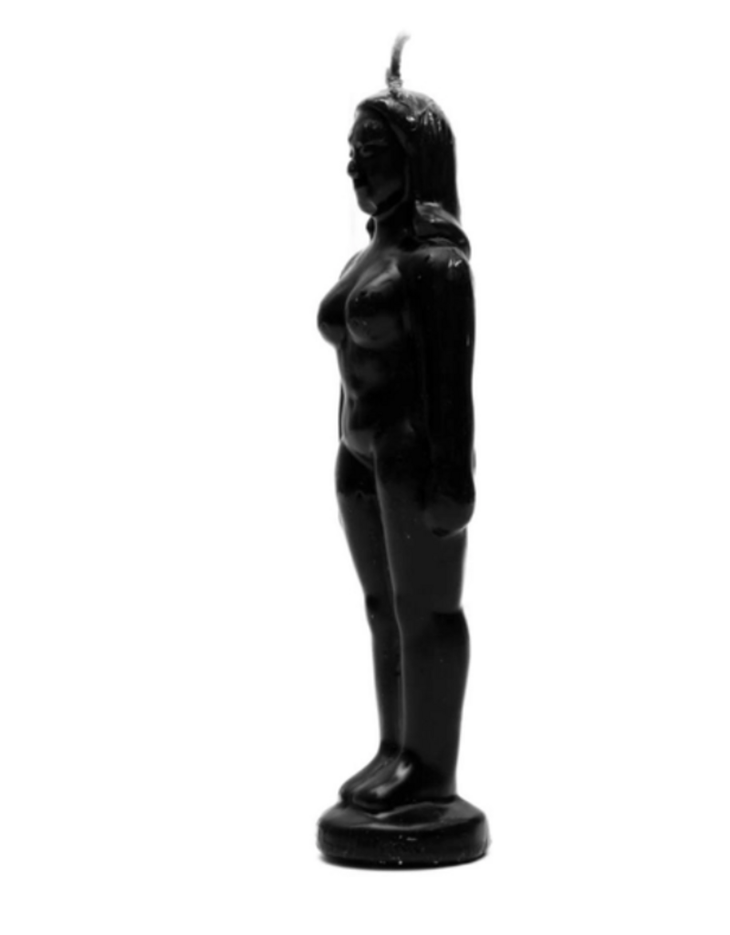 Woman Figure Candle Black
