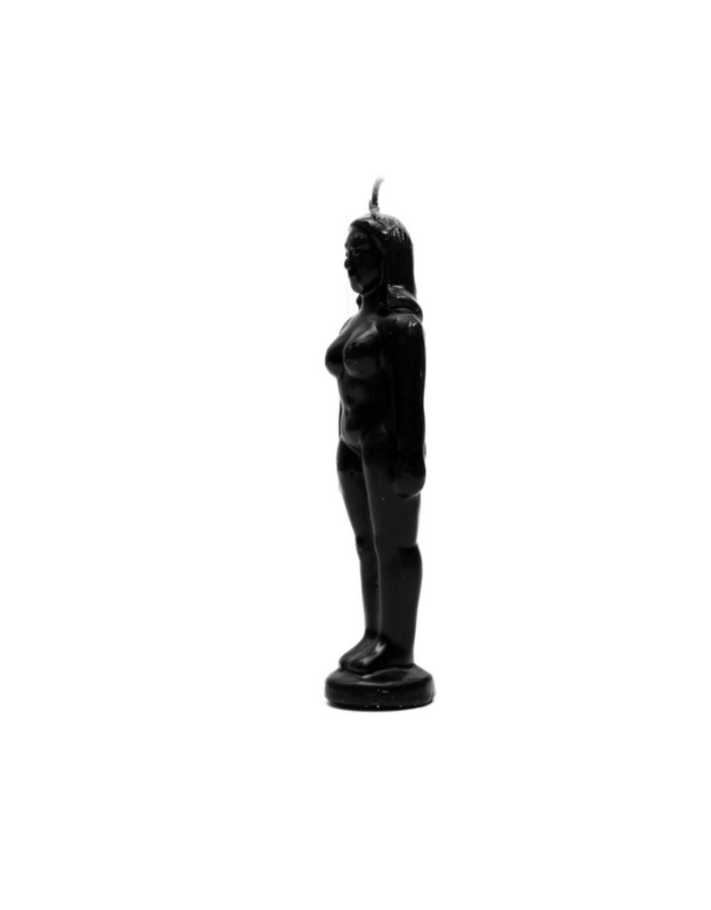 Woman Figure Candle Black