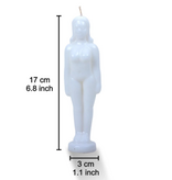Woman Figure Candle White