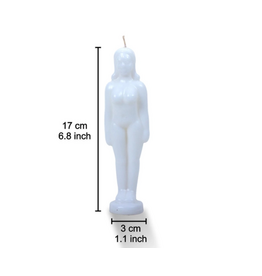 Woman Figure Candle White