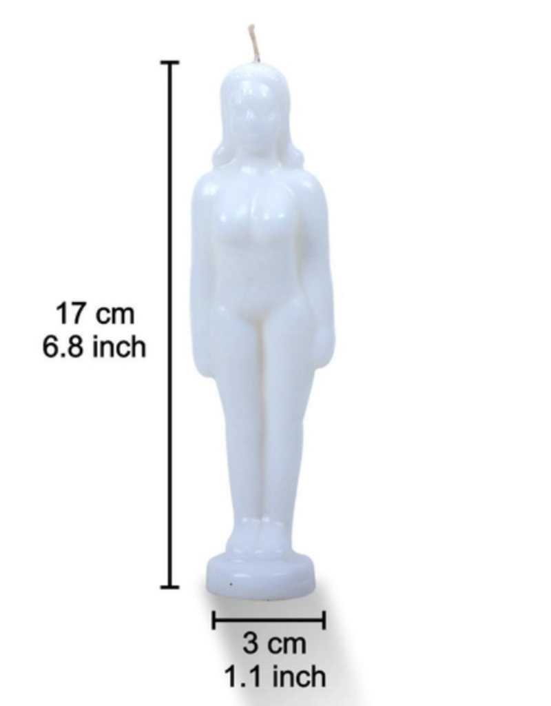 Woman Figure Candle White