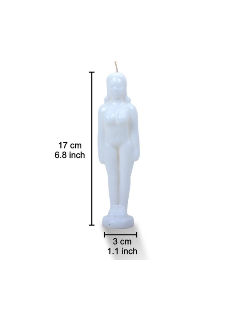 Woman Figure Candle White