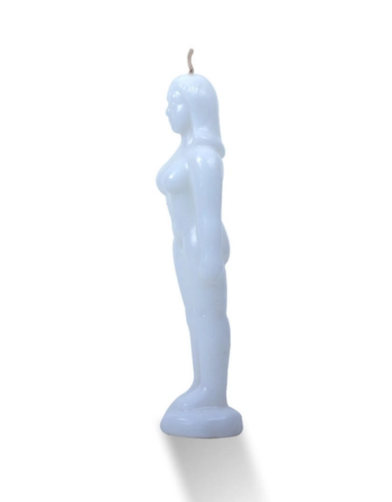 Woman Figure Candle White