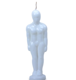 Male Figure Candle White