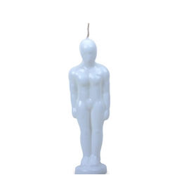 Male Figure Candle White