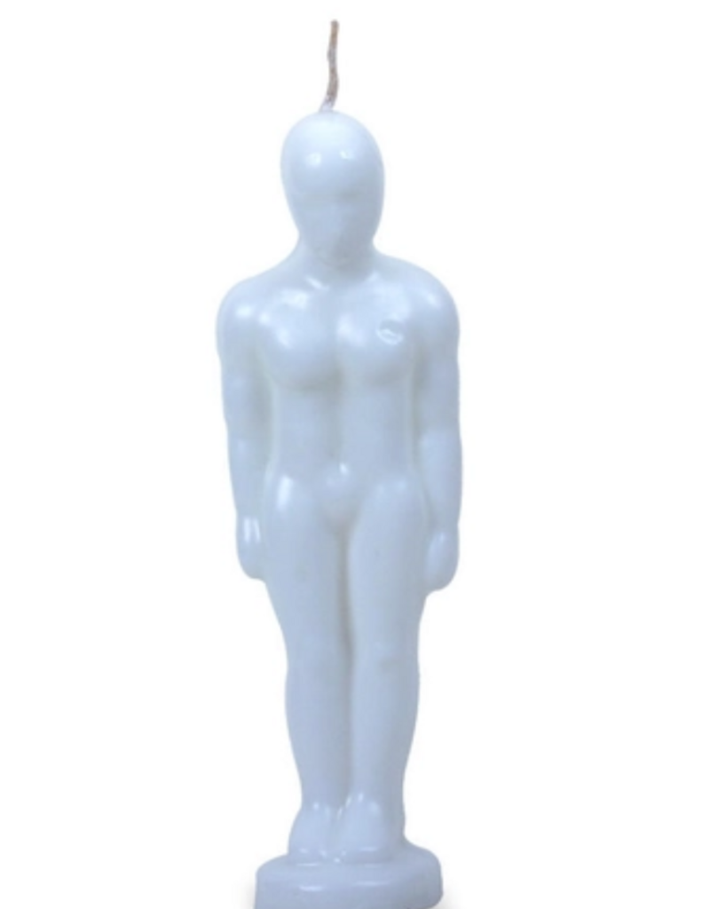 Male Figure Candle White