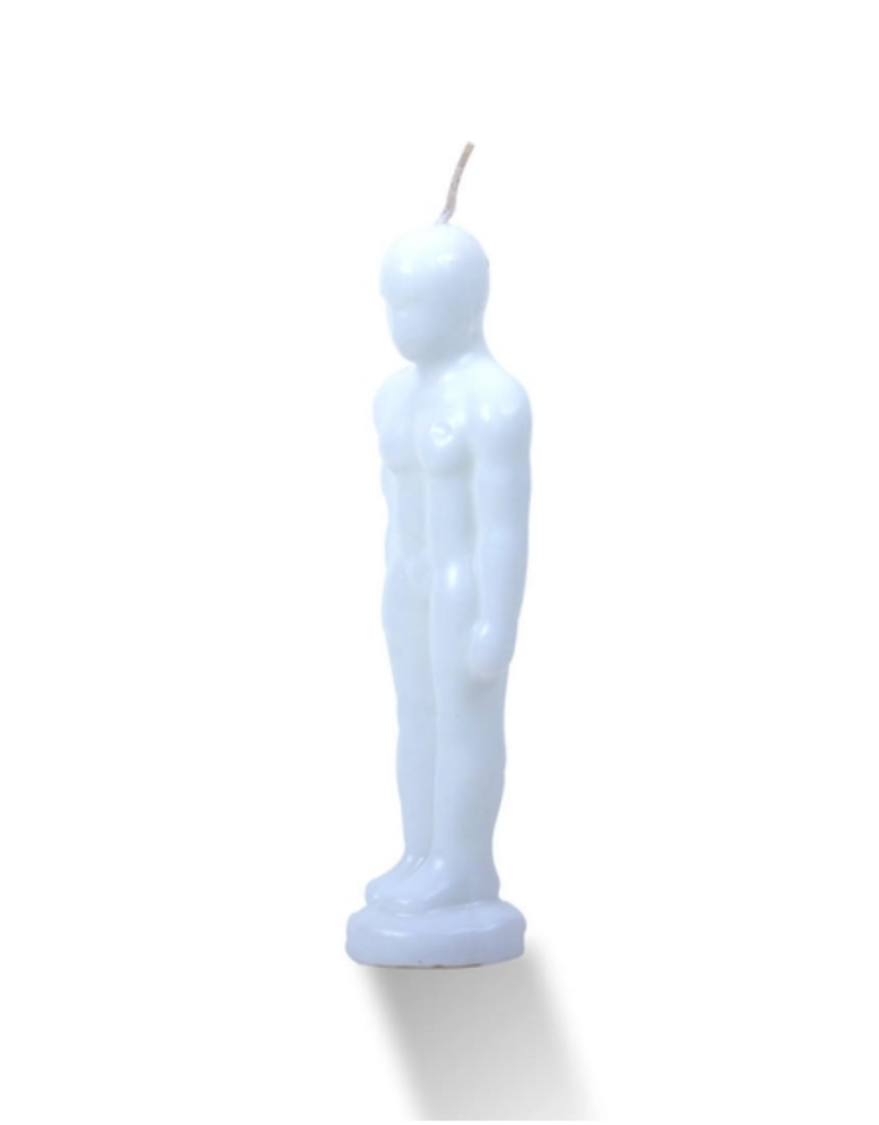 Male Figure Candle White
