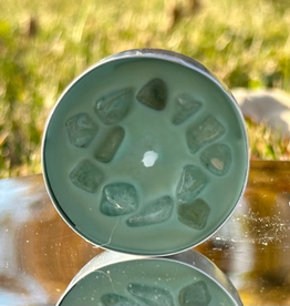 Crystal Infused Tea Light - Aventurine / Fresh Grass