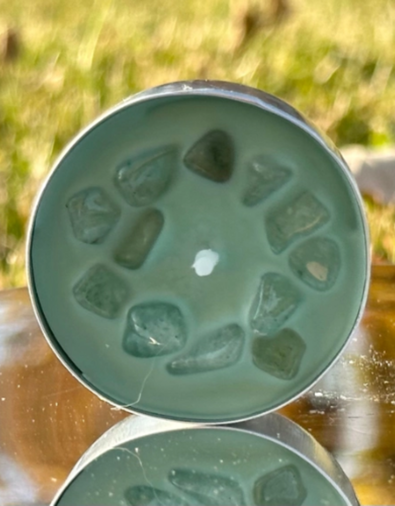 Crystal Infused Tea Light - Aventurine / Fresh Grass