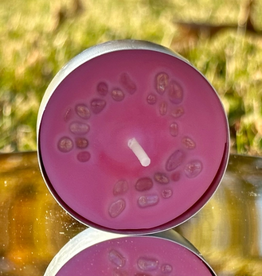 Crystal Infused Tea Light - Aura Quartz / Cherry