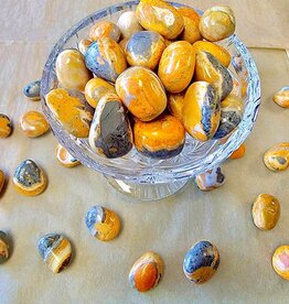 ** Bumblebee Jasper (Travertine) - Med Gemstone Tumbled