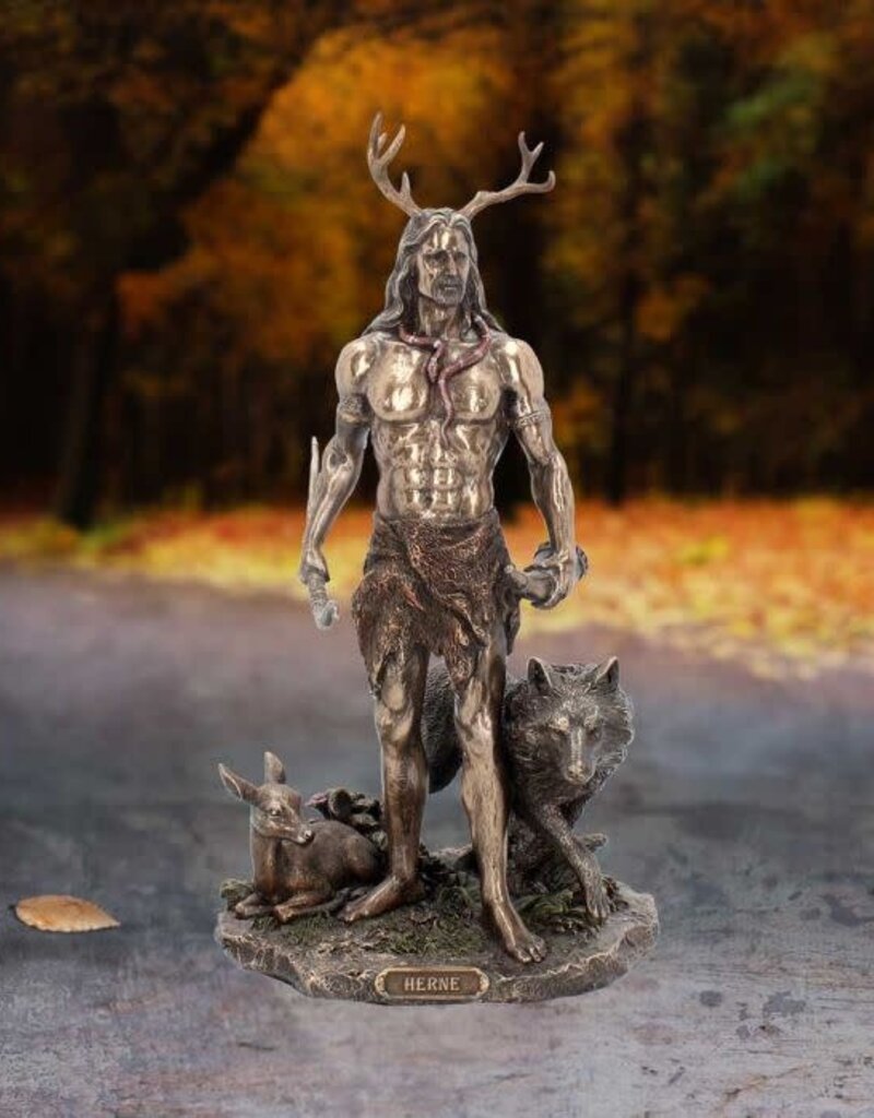 Veronese Design Herne and Animals 30 cm - Bronze (K1*)