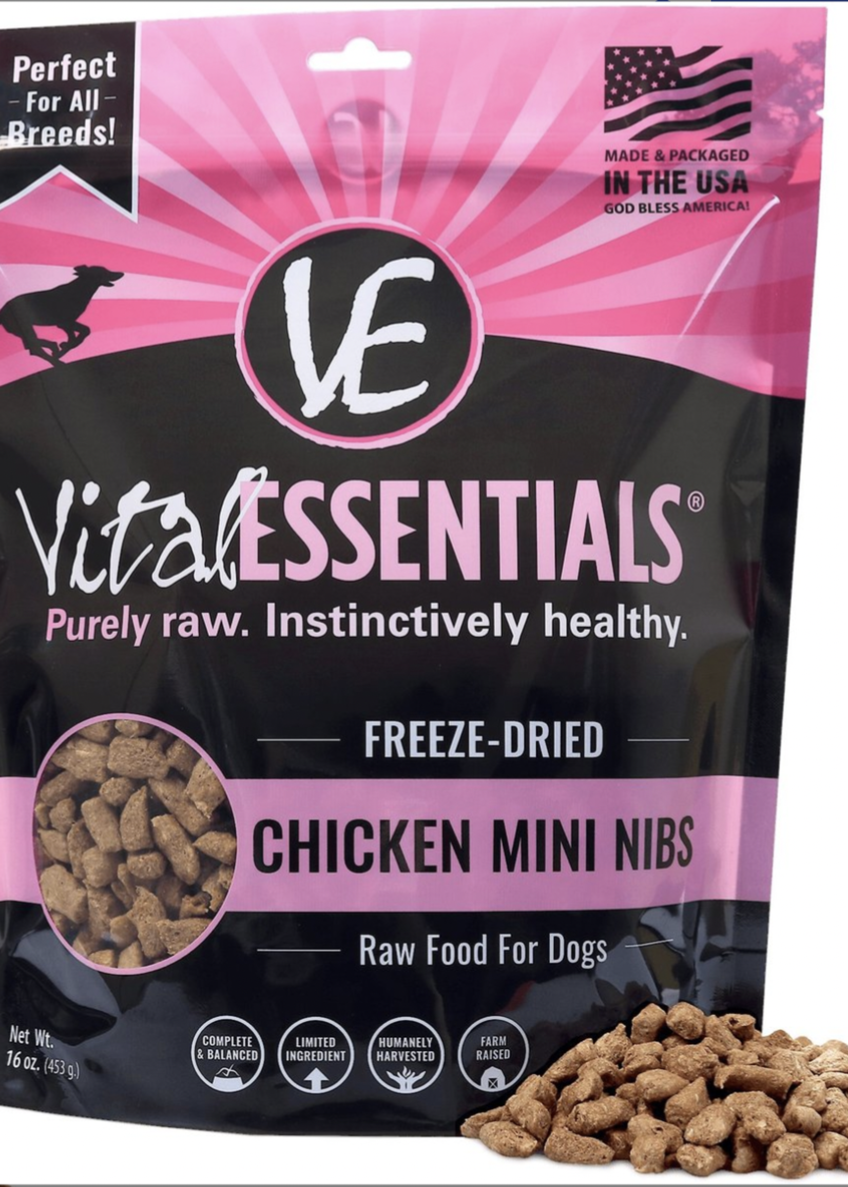 Vital Essentials Freeze Dried Chicken Mini Nibs 14oz