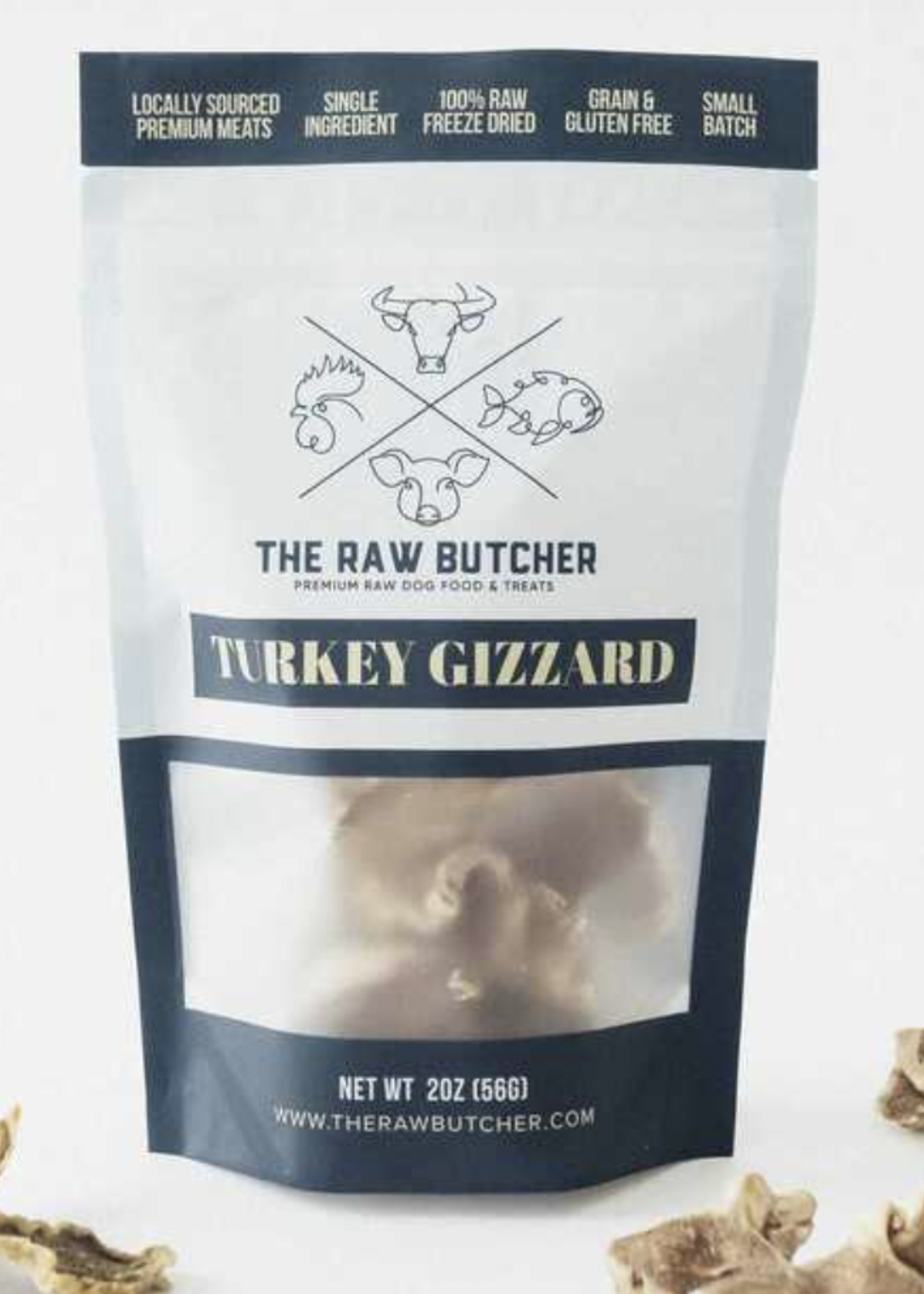Raw Dog Bakery 3oz Sliced Turkey Gizzards