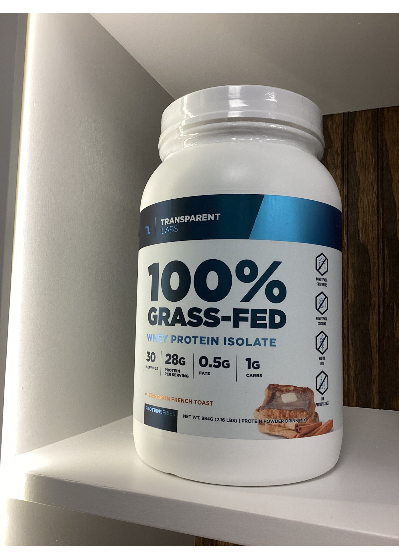Transparent Labs 100% Grass-Fed Whey Protein Isolate - 2lbs -