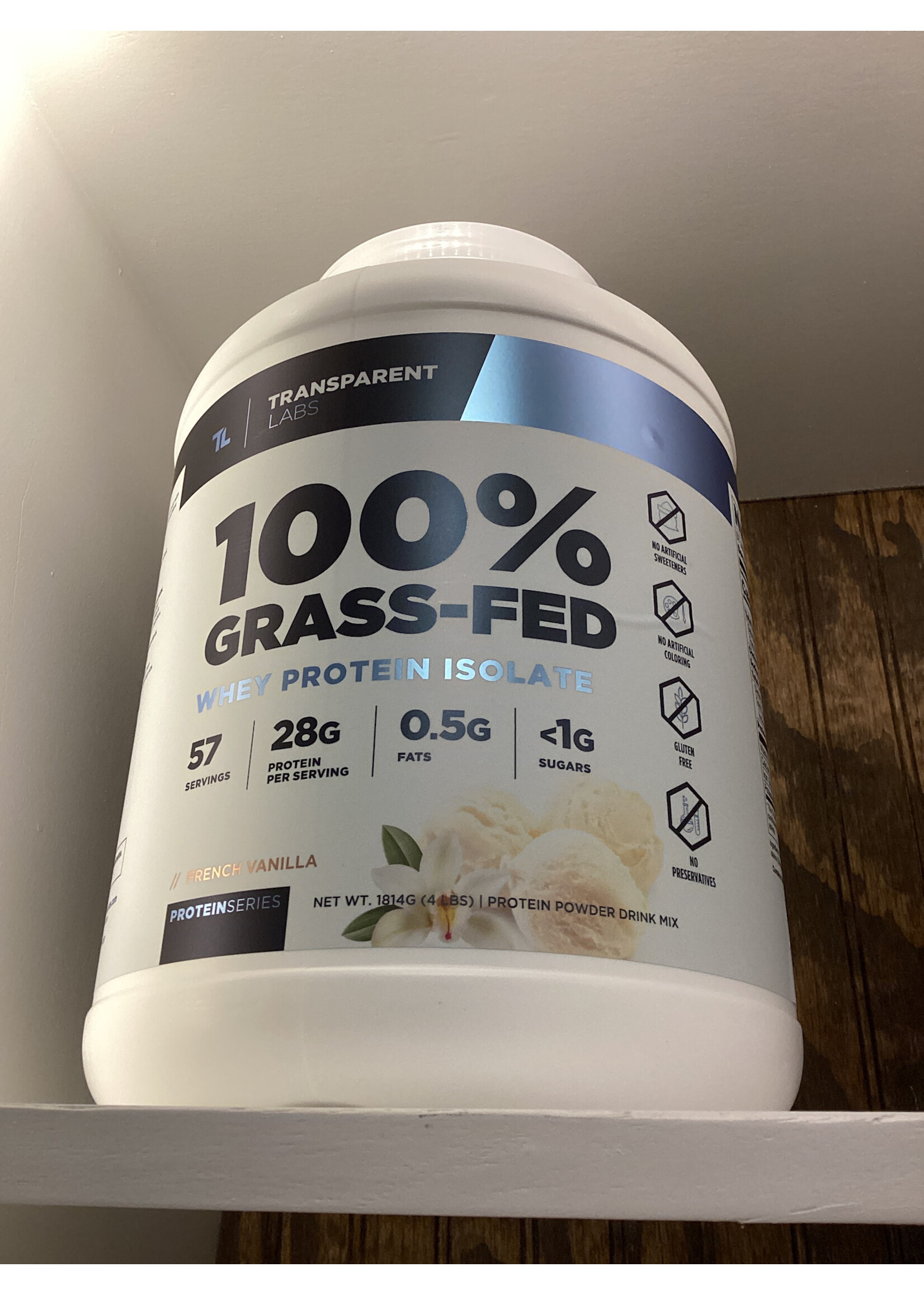 Transparent Labs 100% Grass-Fed Whey Protein Isolate - 2lbs -