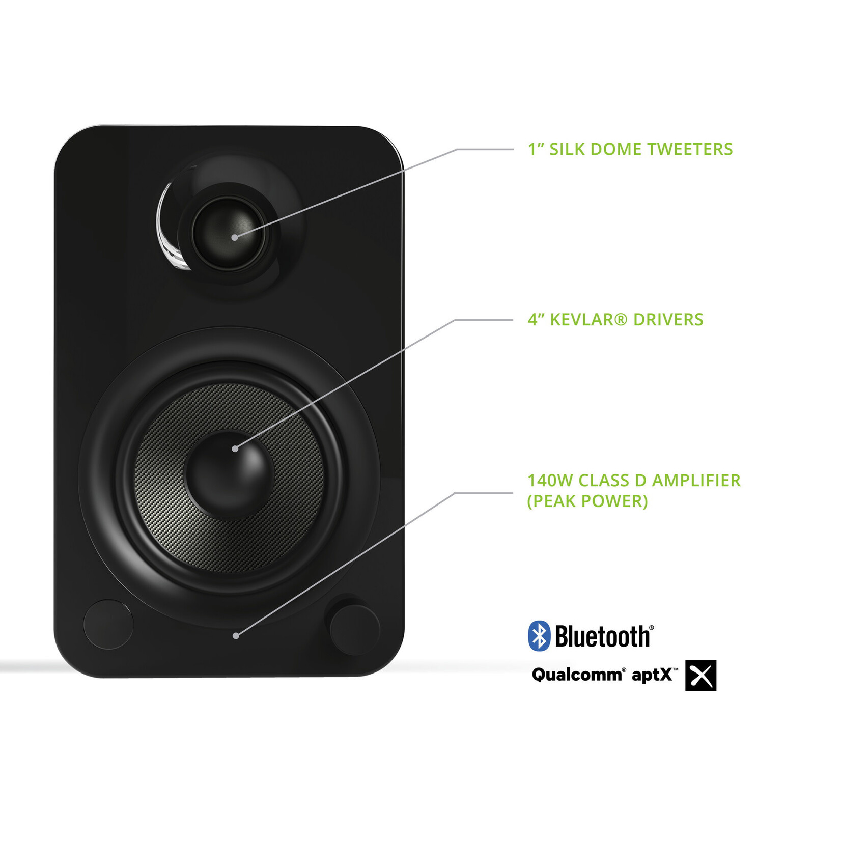 Kanto Kanto YU4 Powered Speaker with Bluetooth & Phono Preamp (pair)