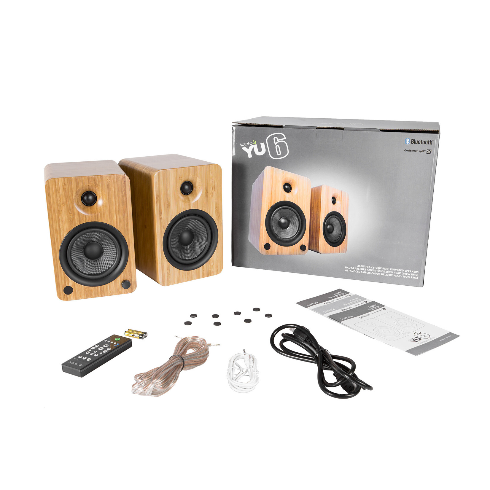 Kanto Kanto YU6 Powered Speaker with Bluetooth & Phono Preamp (pair)