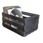 Ultralink Ultralink Wooden Record Storage Crate