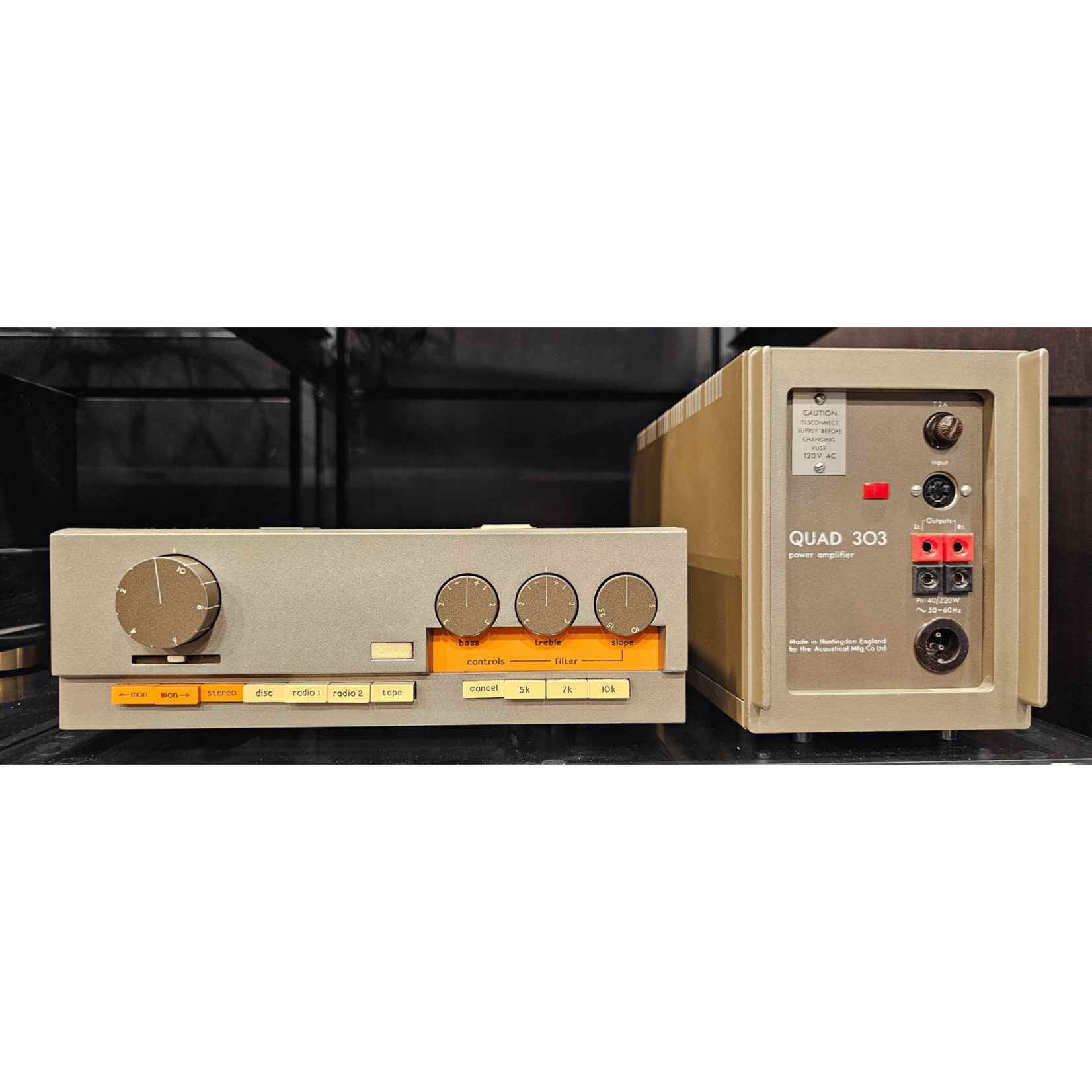 Quad 303 Poweramp & Quad 33 Preamplifier (sold together)