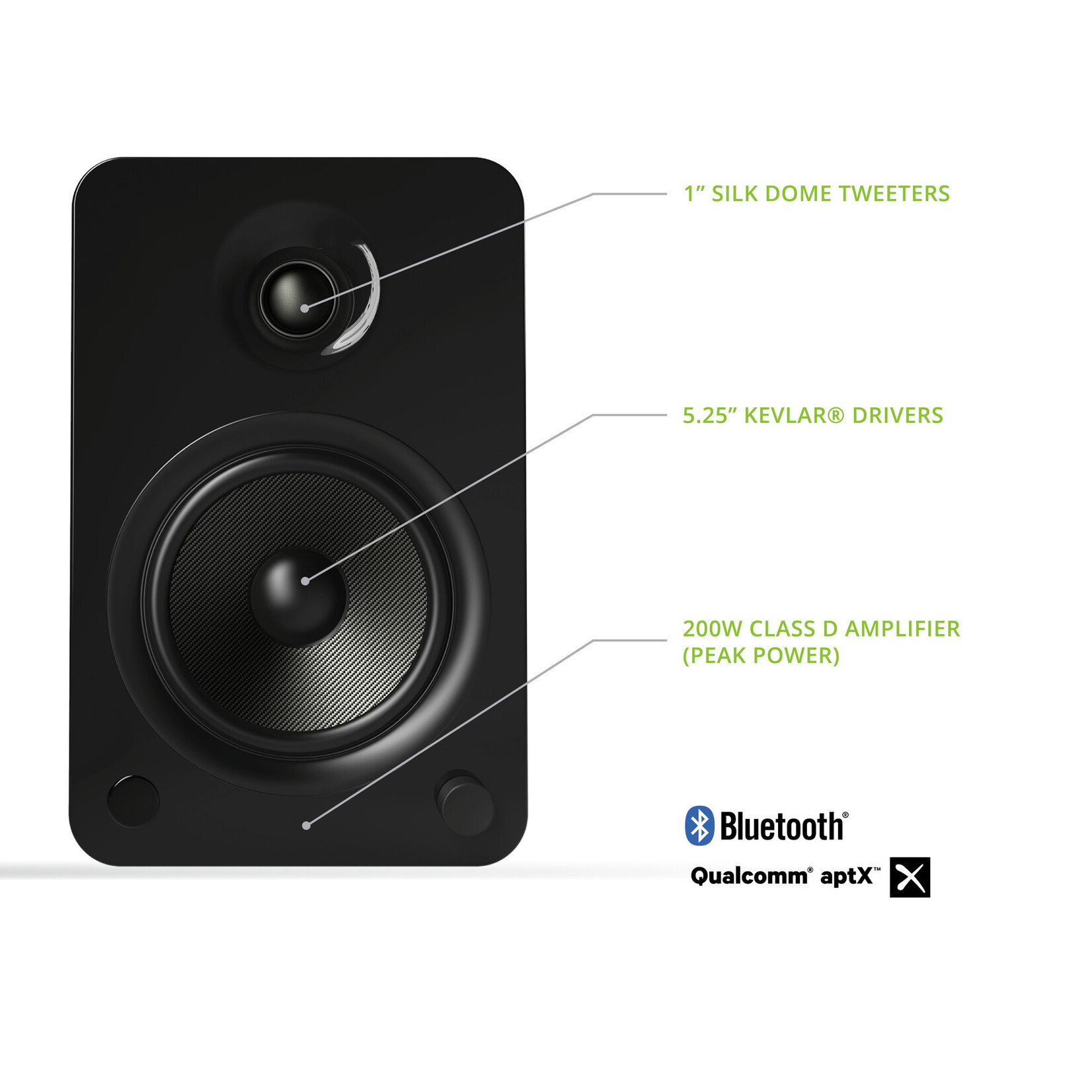 Kanto Kanto YU6 Powered Speaker with Bluetooth & Phono Preamp (pair)