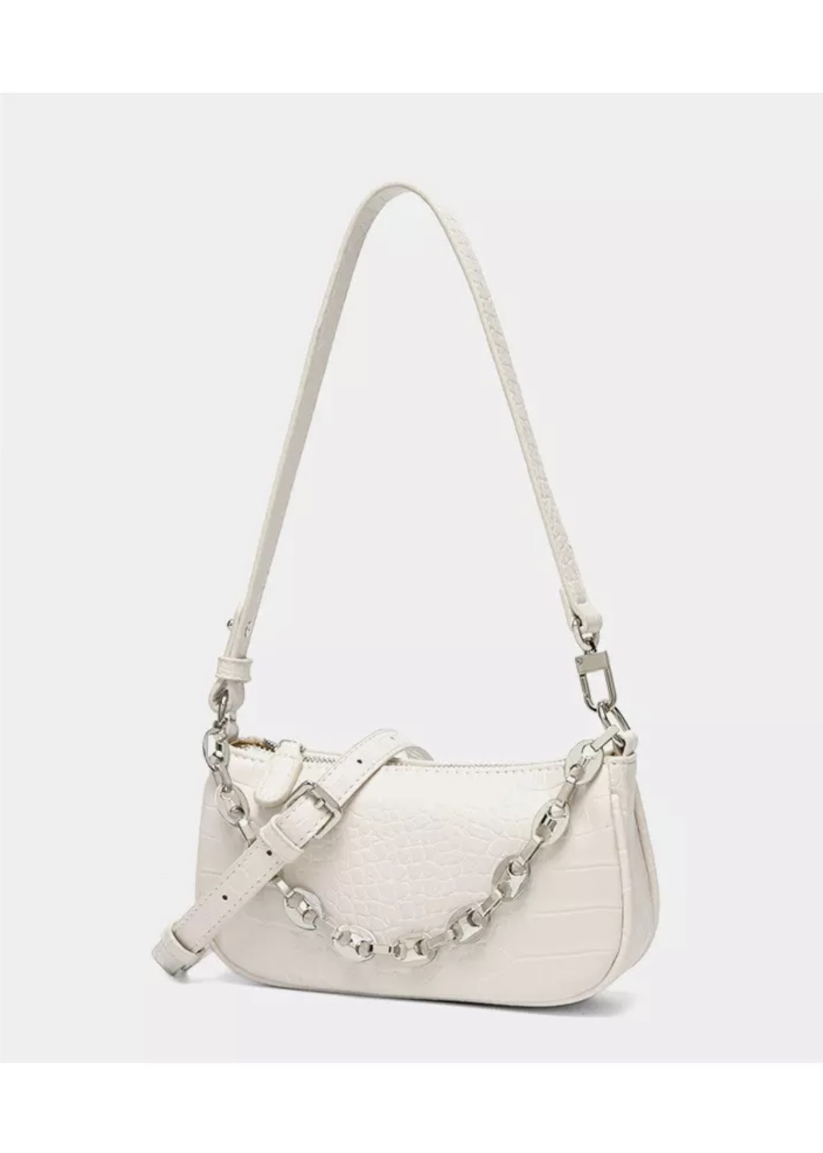 Mini Crocodile Pattern Handbag (Black)