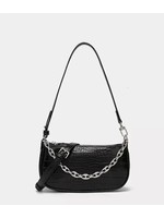 Mini Crocodile Pattern Handbag (Black)