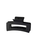 Black matte rectangle hairclip