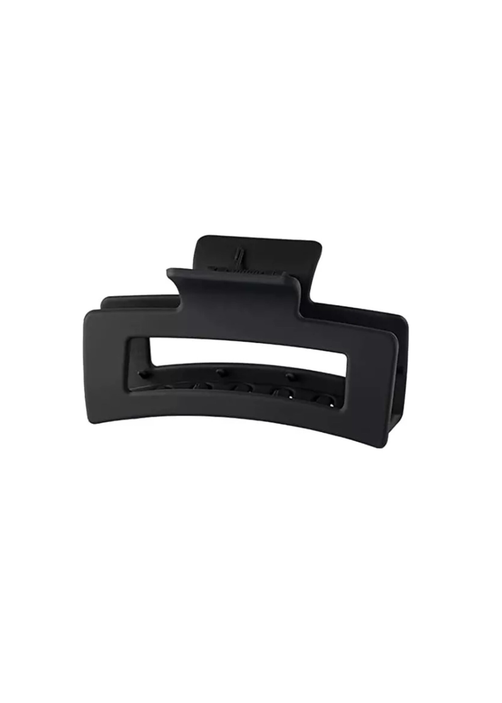 Black rectangle hairclip