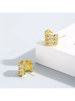 C Shaped Zirconia Earings