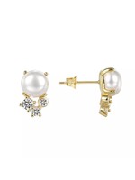 Pearl flower earrings