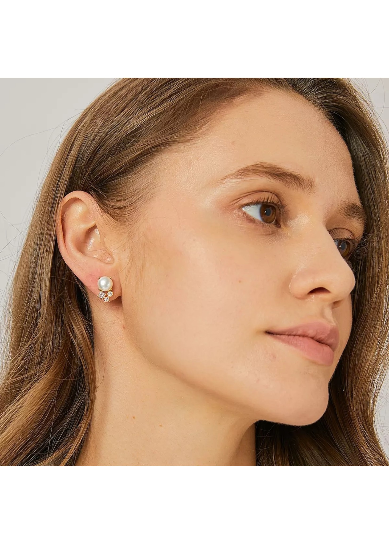 Pearl flower earrings