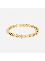 Gold plated hemp pattern bracelet