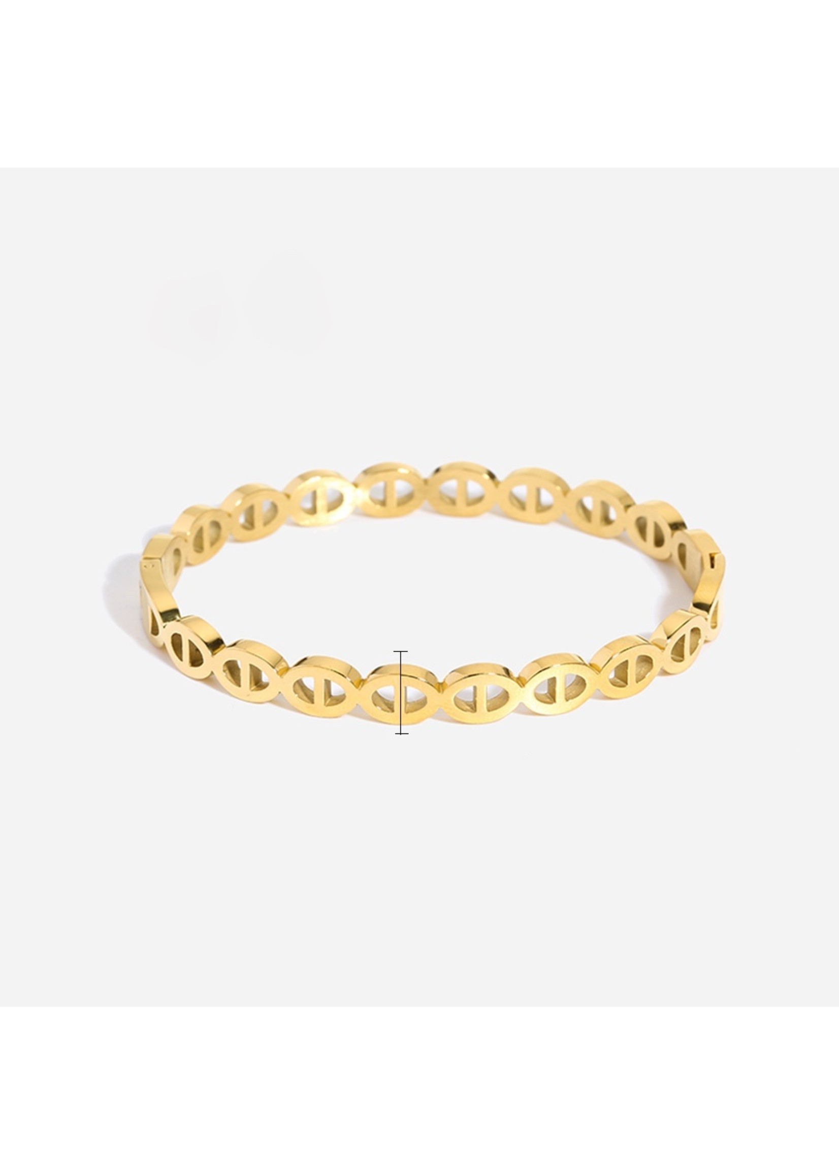 Gold plated hemp pattern bracelet