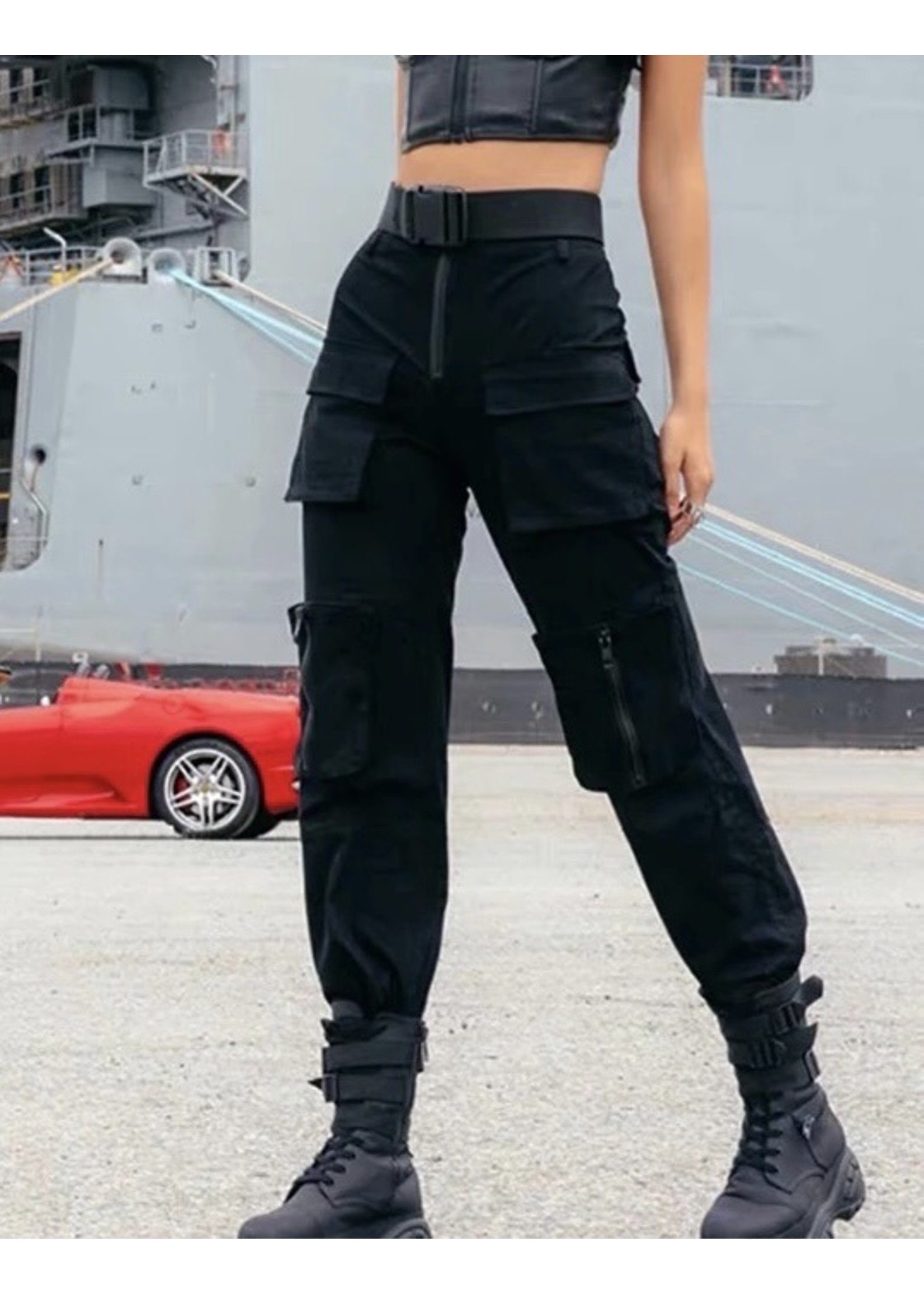 Street wear zip cargo pants