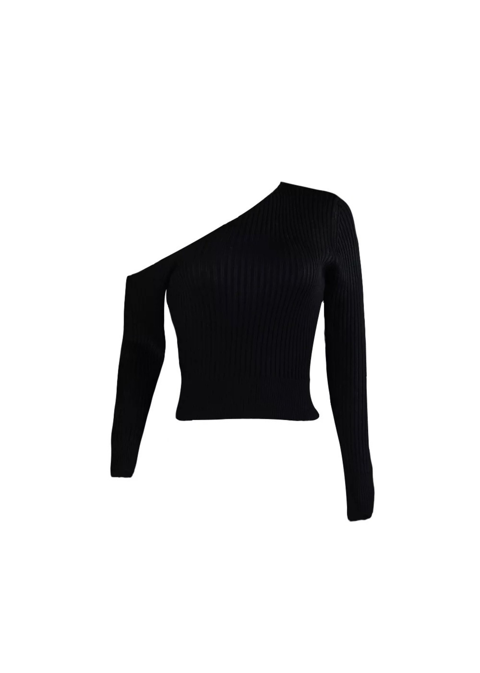 Cropped off shoulder sweater