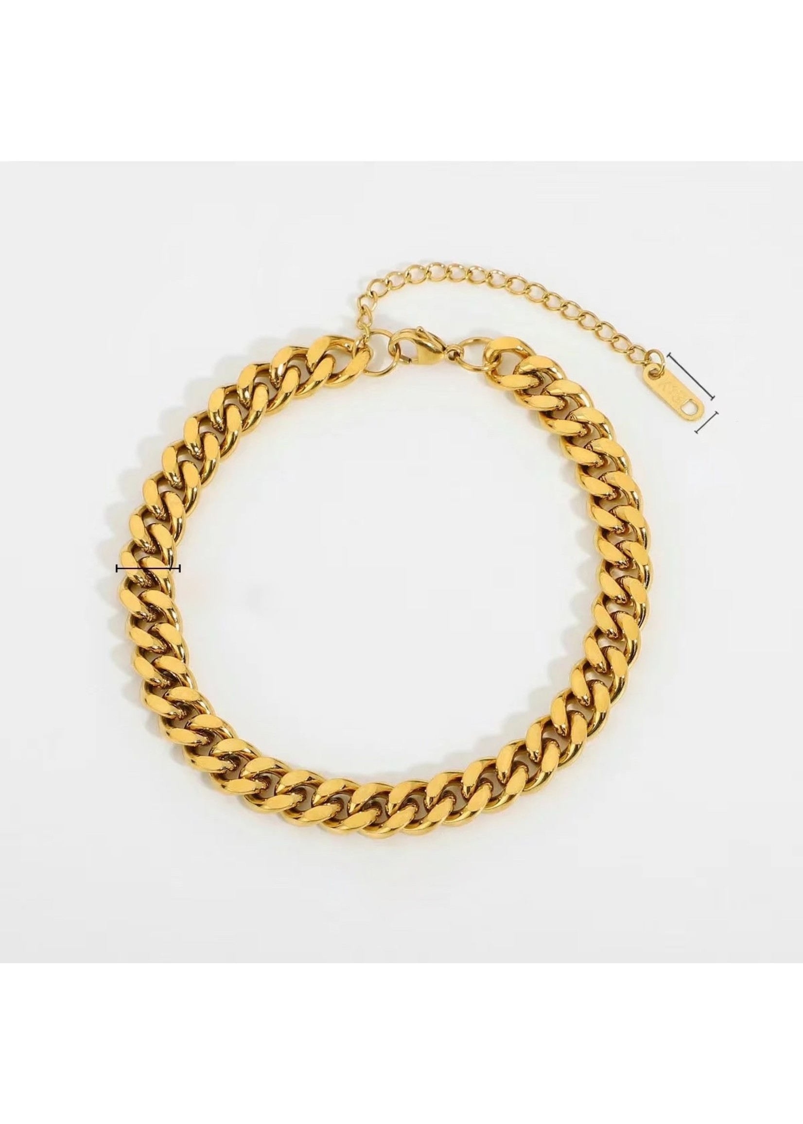 Medium thick chain anklet