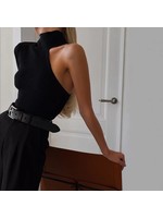Turtle neck off shoulder bodysuit