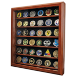 AWARD SHOP Coin Holder wall mounted glass front approx 40 coins