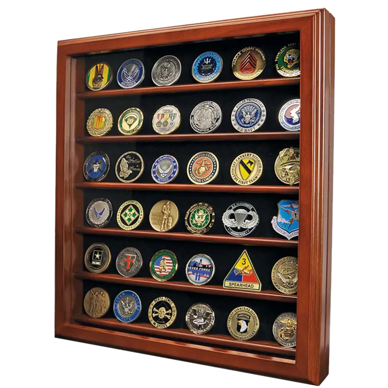 AWARD SHOP Coin Holder wall mounted glass front approx 40 coins
