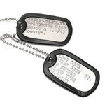 AWARD SHOP Dog Tags, Set, Military Standard