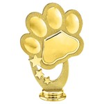 RP93055 Paw Print Topper w/ single marble base and engraving